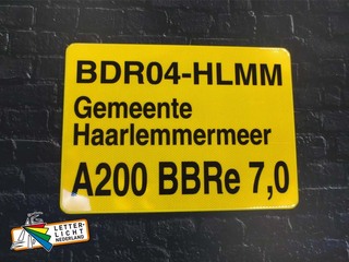 Reflectiebord met tekst